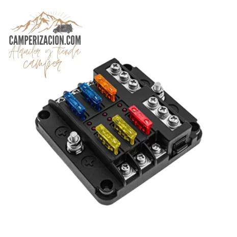 Caja fusibles de 6 vías positivo y negativo Caja fusibles de 6 vías positivo y negativo