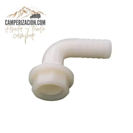 Pasamuros en codo 90 grados para mangueras 19mm Pasamuros en codo 90 grados para mangueras 19mm